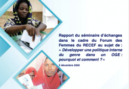 RECEF Report : Gender Policy for EMB